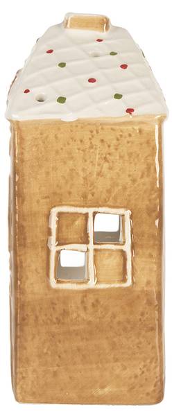 Teelichthalter Haus Nancys Braun - Keramik - 7 x 16 x 9 cm