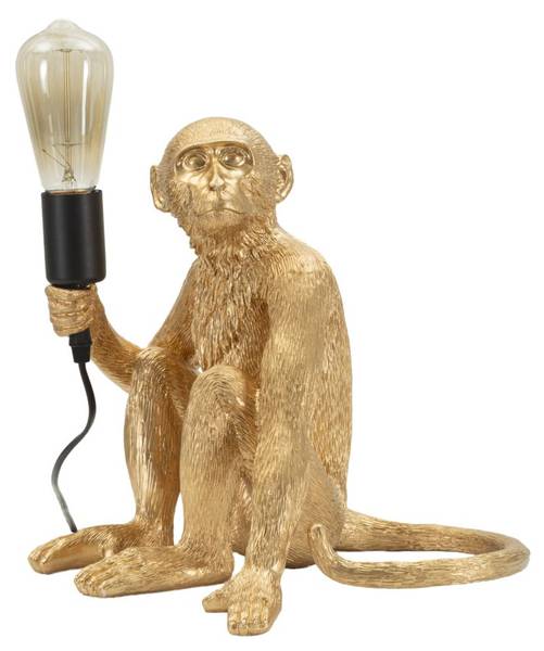 Tafellamp Monkey Seduta O goud - hars - 33 x 32 x 33 cm