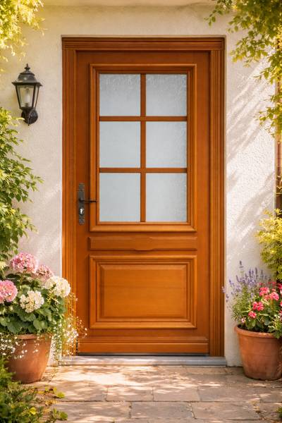 Haustür Cumin 3317 Braun - Holzwerkstoff - Holz teilmassiv - 90 x 215 x 7 cm