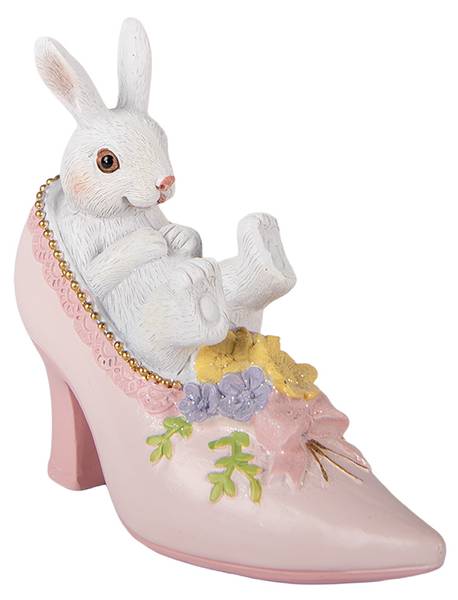 Dekorationsfigur Kaninchen 53039 Weiß - Kunststoff - 5 x 12 x 13 cm