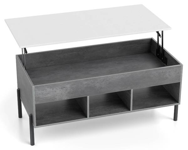 Couchtisch JV12068GR Grau - Holzwerkstoff - 100 x 45 x 50 cm