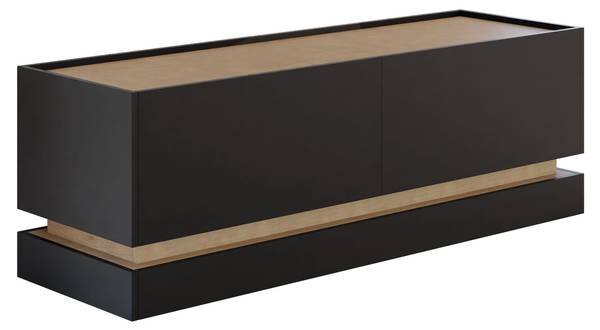 TV-Lowboard Zarpant Schwarz