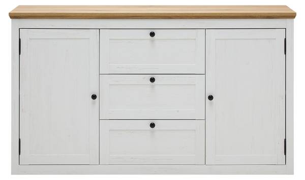 Sideboard KORSIKA Braun - Weiß - Holzwerkstoff - 150 x 85 x 43 cm