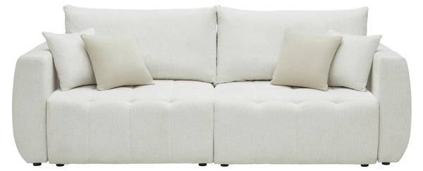 Schlafsofa BOLOGNA Weiß - Textil - 245 x 90 x 104 cm
