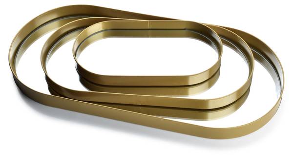 Dekoschale LUCAS Gold - Metall - 23 x 3 x 49 cm