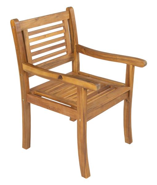 Gartenstuhl CORUNA Beige - Akazie - 68 x 92 x 58 cm