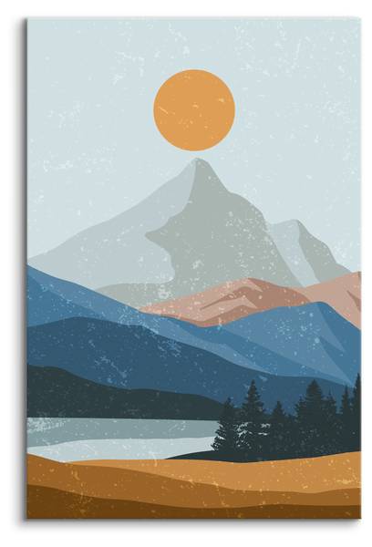 Leinwandbild BERGE Landschaft Boho 40 x 50 x 50 cm