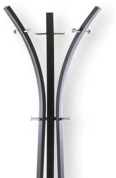 Garderobenständer LUGANO Schwarz - Metall - 58 x 175 x 58 cm