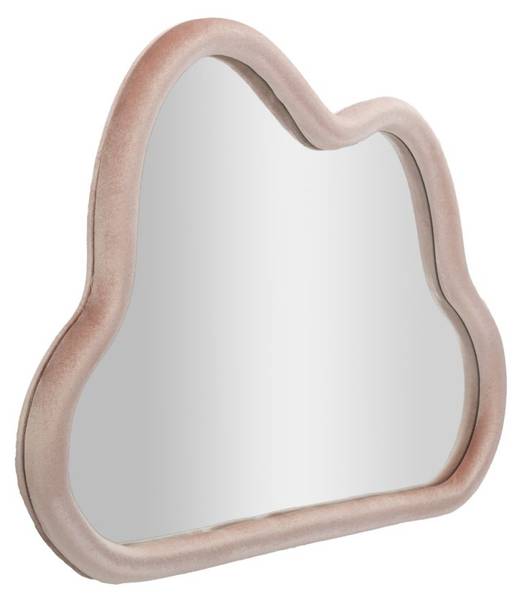 Gerahmter Spiegel Cloud Pink - Samt - 90 x 60 x 4 cm