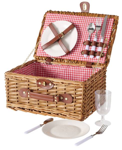 Picknickkorb DARCEL Braun - Naturfaser - 28 x 19 x 38 cm
