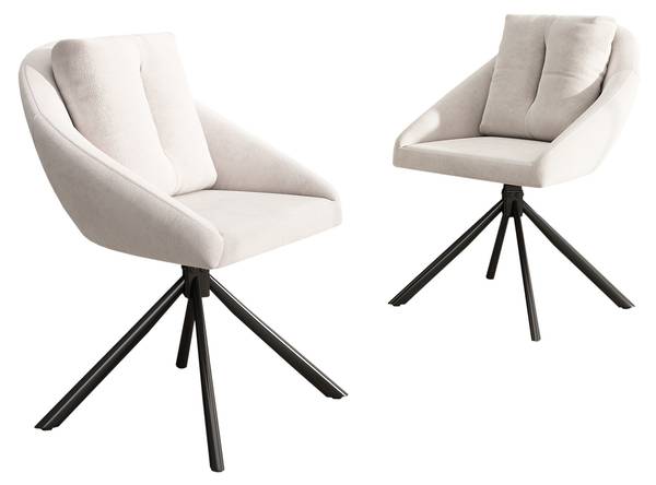 Esszimmerstuhl(2er-set) Bruk Beige - Holzwerkstoff - 59 x 79 x 65 cm