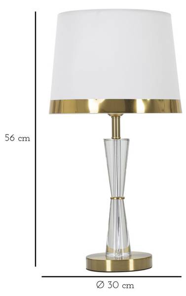 Tafellamp Kristallen goud - metaal - 30 x 56 x 30 cm