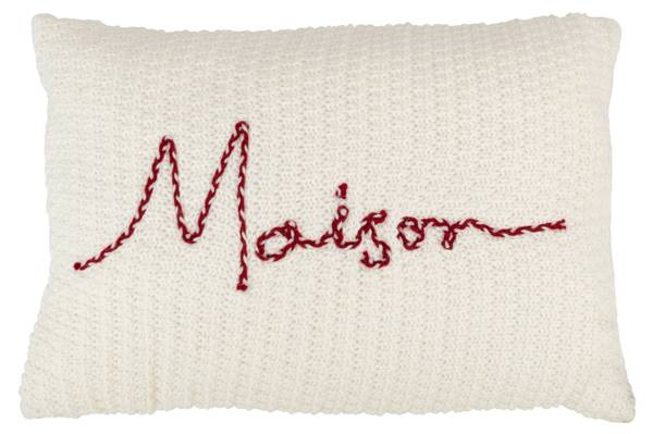 Kissen XMAS Rot - Baumwollstoff - Leinen - Polyester - 60 x 10 x 40 cm