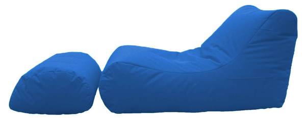 Pouf Crinum Blau - Metall - 120 x 60 x 80 cm