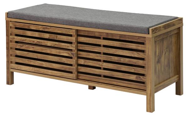 Schuhbank LIAM Braun - Holzwerkstoff - 44 x 51 x 112 cm