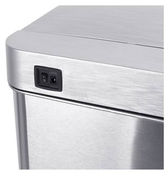 Automatischer Edelstahl-Mülleimer PARKSI Silber - Metall - 27 x 64 x 32 cm