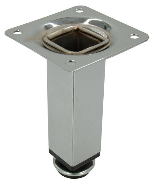 Möbelfuß Lapoz Silber - Höhe: 10 cm
