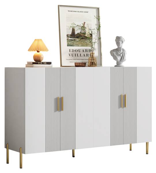 Sideboard BB3968 Weiß - Holzwerkstoff - 160 x 100 x 35 cm