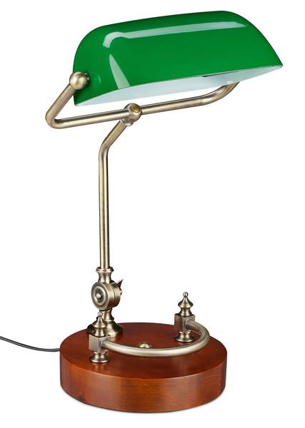 LAMPE DE BANQUIER Table de Bureau Zugkette Vieux Laiton E27 Vert Verre EUR 73,63 - FR