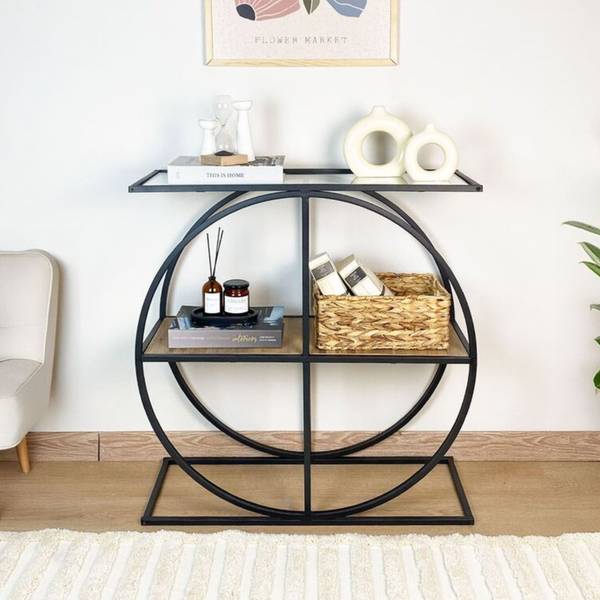 Console CLOUDY Beige - Bois manufacturé - 30 x 83 x 80 cm