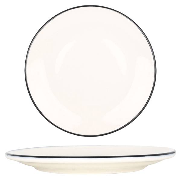 Assiette à dîner Linea Black 2 él. Porcelaine - 30 x 1 x 30 cm