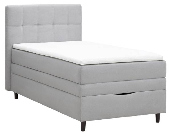 Boxspringbett MIAMI Grau - Holzwerkstoff - Textil - 100 x 1 x 90 cm