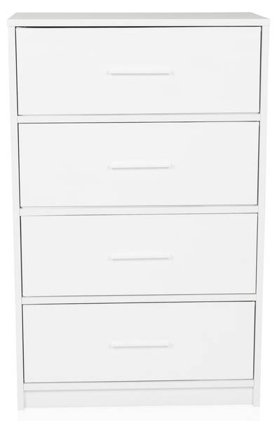 Kommode ESTORIA Weiß - Aluminium - 58 x 92 x 30 cm