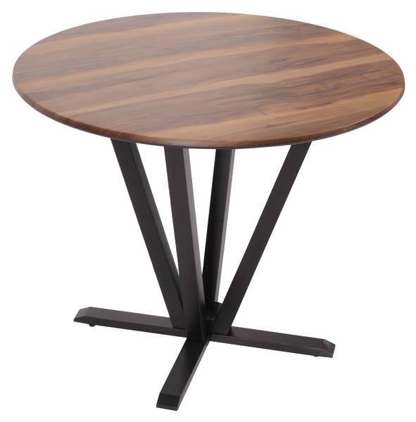 Bistrotafel M56 bruin - rubberboom - 92 x 76 x 92 cm