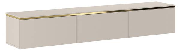 TV-Hängeschrank VUKIA Beige - Holz teilmassiv - 180 x 30 x 35 cm