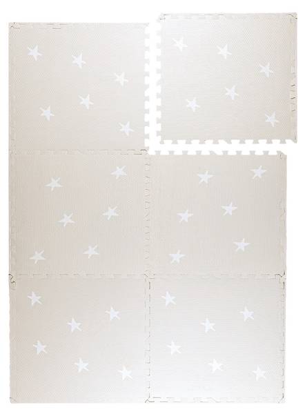 Teppich Alfie Stars Grau - Textil - 120 x 120 x 180 cm