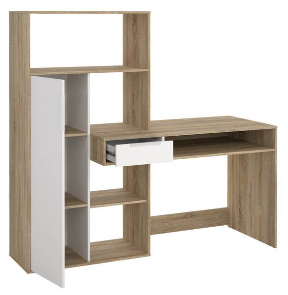Bureau FUNCTION zwart - plaatmateriaal op houtbasis - 61 x 156 x 163 cm