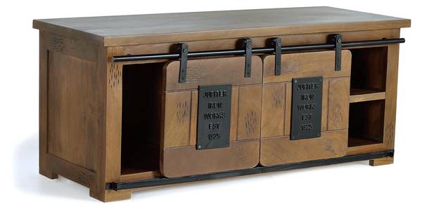 Meuble TV 1330 Marron - Bois massif - 50 x 55 x 130 cm