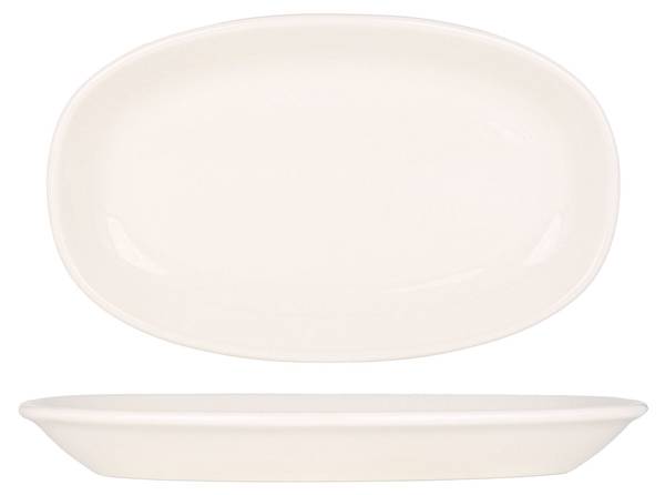 Servierschale Gourmet 2er set Weiß - Porzellan - 24 x 2 x 24 cm
