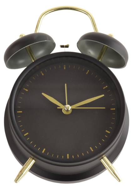 Wecker Analoger Blasenalarm Schwarz Schwarz - Metall - 6 x 16 x 10 cm