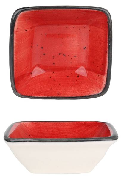 Assiette de service Aura Passion 2 él. Rouge - Porcelaine - 88 x 2 x 88 cm