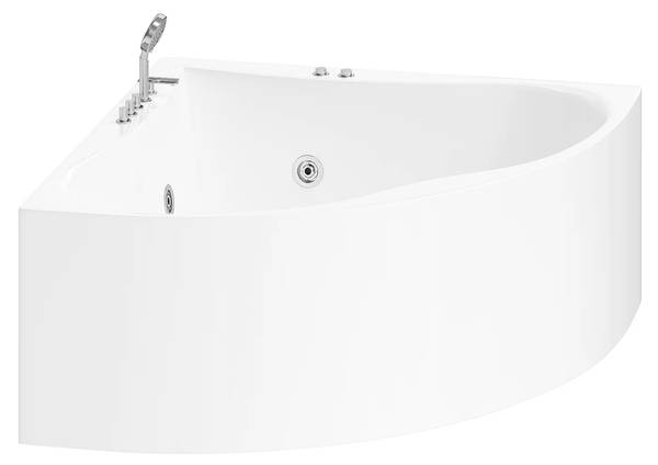 Baignoire balnéo AGYNESS Blanc - Fibres naturelles - 135 x 57 x 135 cm