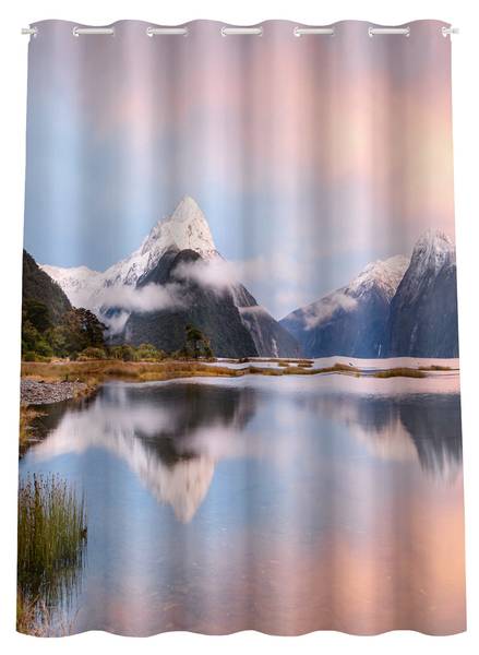 Duschvorhang Berge am Wasser 200 x 180 cm