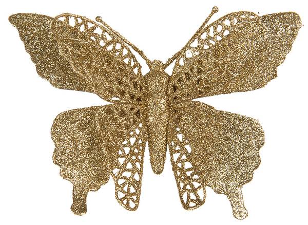 Schmetterling Xmas&Isaiah Gold - Kunststoff - 2 x 12 x 17 cm