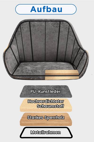 Barhocker ARC64 2-er Set Grau