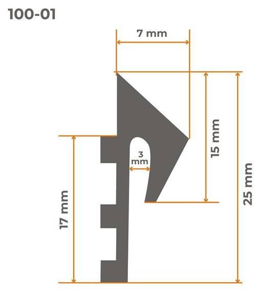 Fensterbankdichtung 100-01-BRAZ Braun