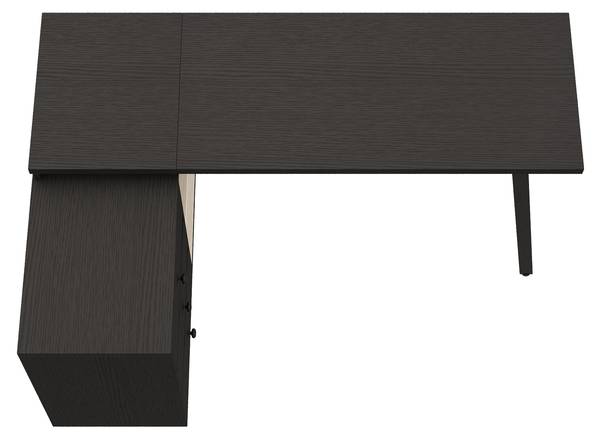 Bureau Eos Ⅴ zwart - plaatmateriaal op houtbasis - metaal - 100 x 76 x 150 cm