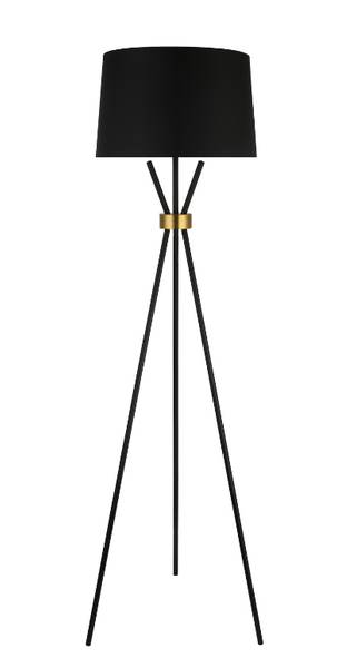 Stehlampe LUNA Schwarz - Metall - 22 x 165 x 22 cm