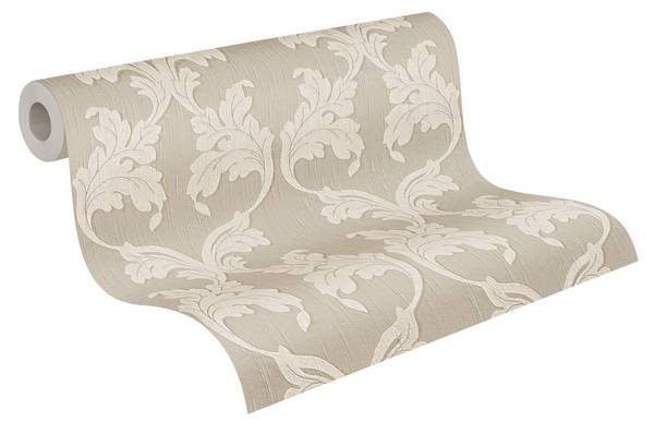 Vliestapete 4084 Barock Optik modern Beige - Creme