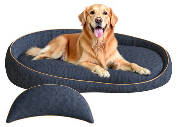 Lit pour chien 4060 Bleu - Polyester - 81 x 25 x 110 cm