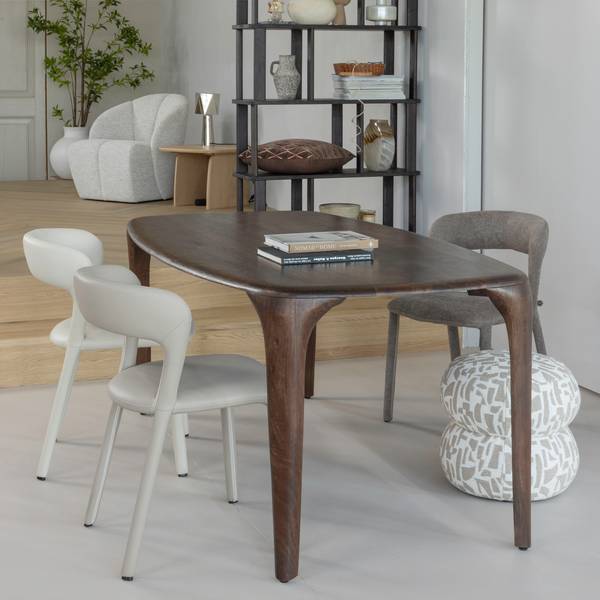 Esstisch Fiore Braun - Mango - 190 x 76 x 95 cm