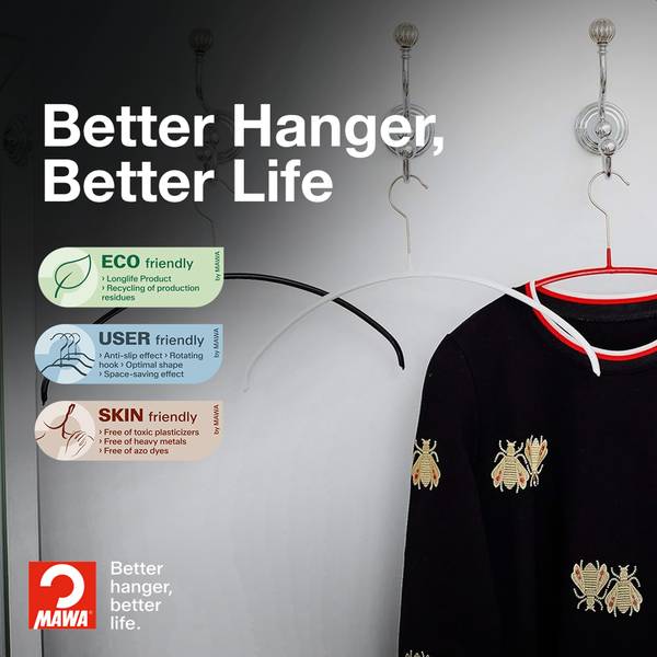 Kleiderbügel Economic 10er-Set Schwarz - Tiefe: 46 cm - Anzahl Teile im Set: 10