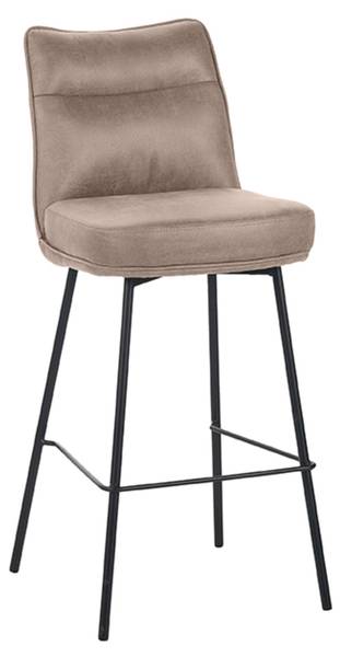 Barhocker LENNON 2er-Set Hochglanz Taupe