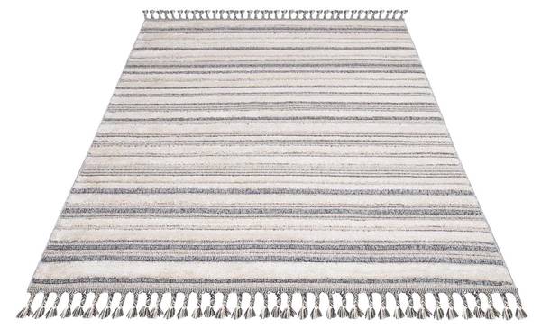 Teppich Kurzflor Frays Grau - Polypropylen - 80 x 1 x 150 cm