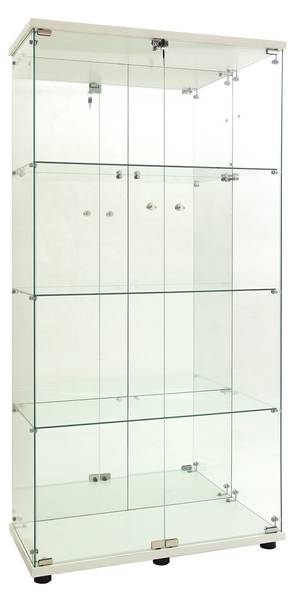 Glasvitrine HJY09 Weiß - Glas - 36 x 164 x 80 cm