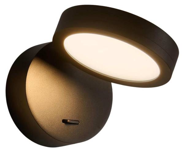 Wandleuchte Kechia Schwarz - Metall - 10 x 9 x 15 cm